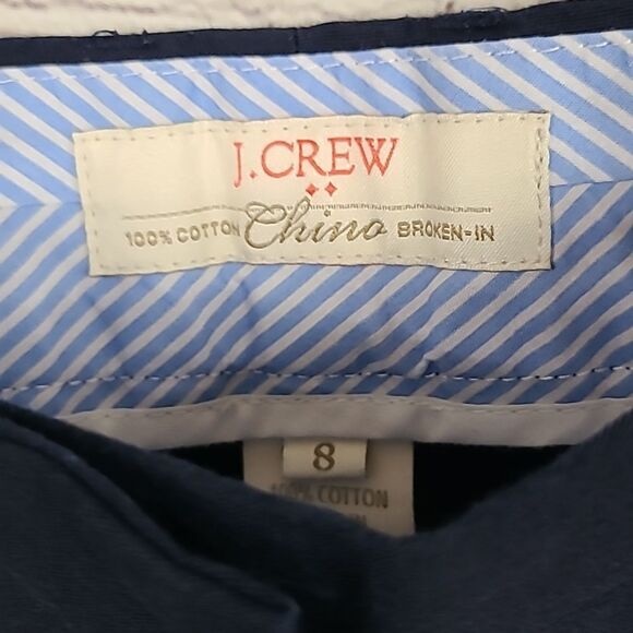 J.Crew Broken-In Chino Navy Blue 3-inch Shortie Cotton Shorts Women's Size 8 - Picture 5 of 7